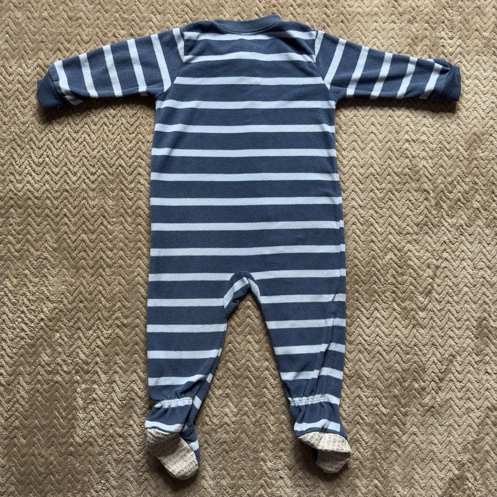 Carter's Boys 12 Month One-Piece Fleece Zipper Long Sleeve Footie Pajama